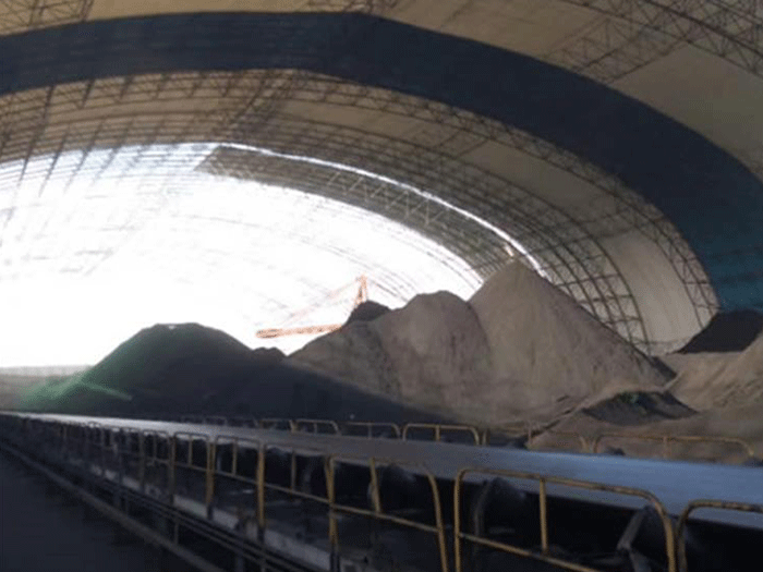 江陰唐山煤棚料倉網(wǎng)架
